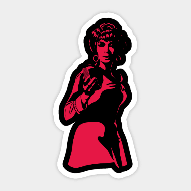 Star Trek - Uhura in the Dark Sticker by Solo77